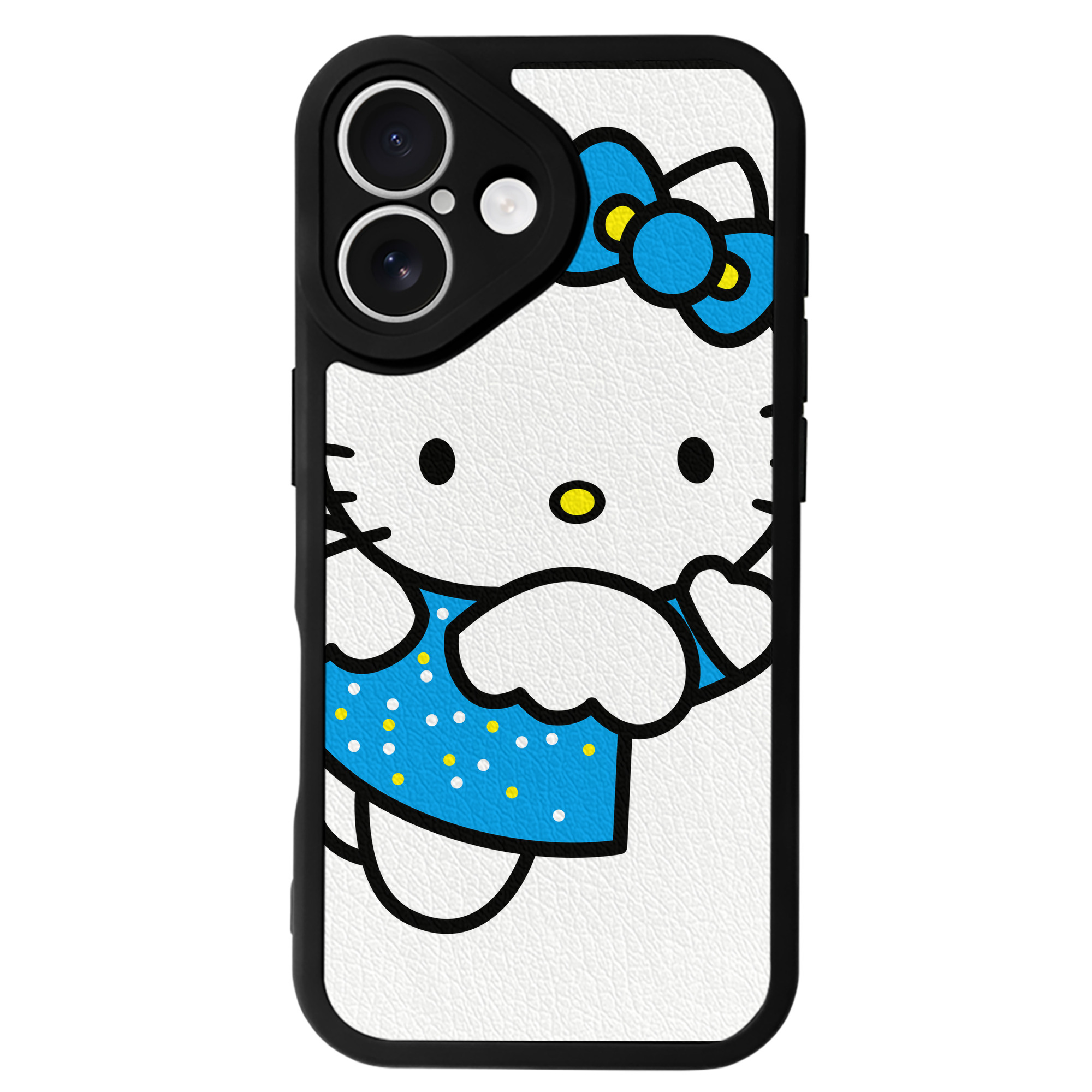 （画像用） Hello Kitty ハローキティ 【iPhone 16シリーズ対応】シリコンスマホケース（レザー調） 材質：シリコン